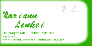 mariann lenkei business card